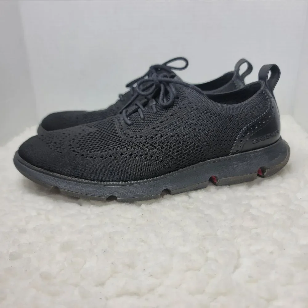 Cole Haan 4.Zerogrand Mens Oxford Shoes Size 9.5 Black Stitchlite Wingtip C35744